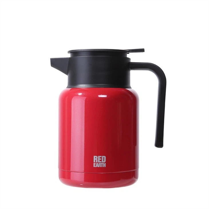 1,3L Rauð Thermal Kaffi Karaffa Ryðfrítt stál einangruð vatnskanna
